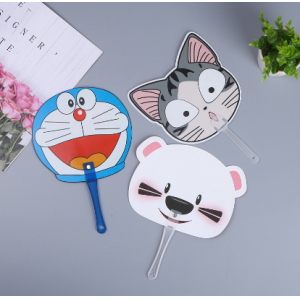 塑料扇子广告扇定制logo企业活动培训班招生宣传广告团扇卡通礼品