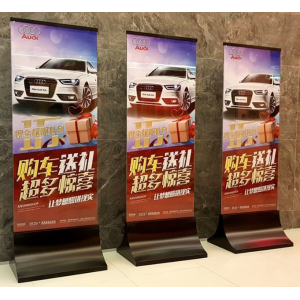 商场房地产售楼部广告牌展示牌不锈钢立牌玻璃水牌展架立 式落地式